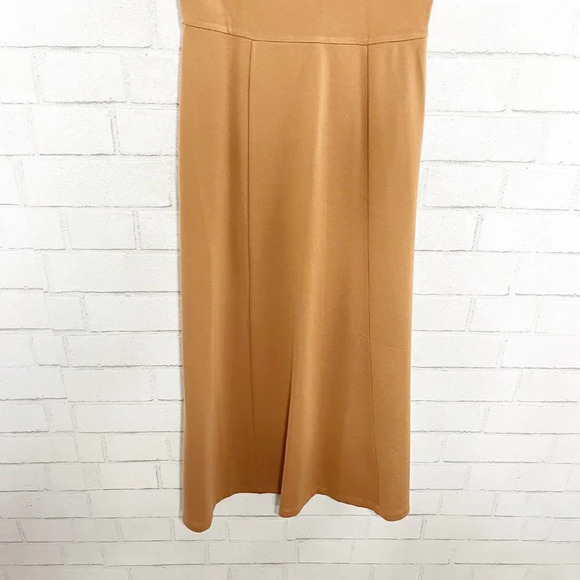 LPA x Revolve Camel Cold Shoulder Fit & Flare Dress Women's Size XS NWT - Picture 4 of 10